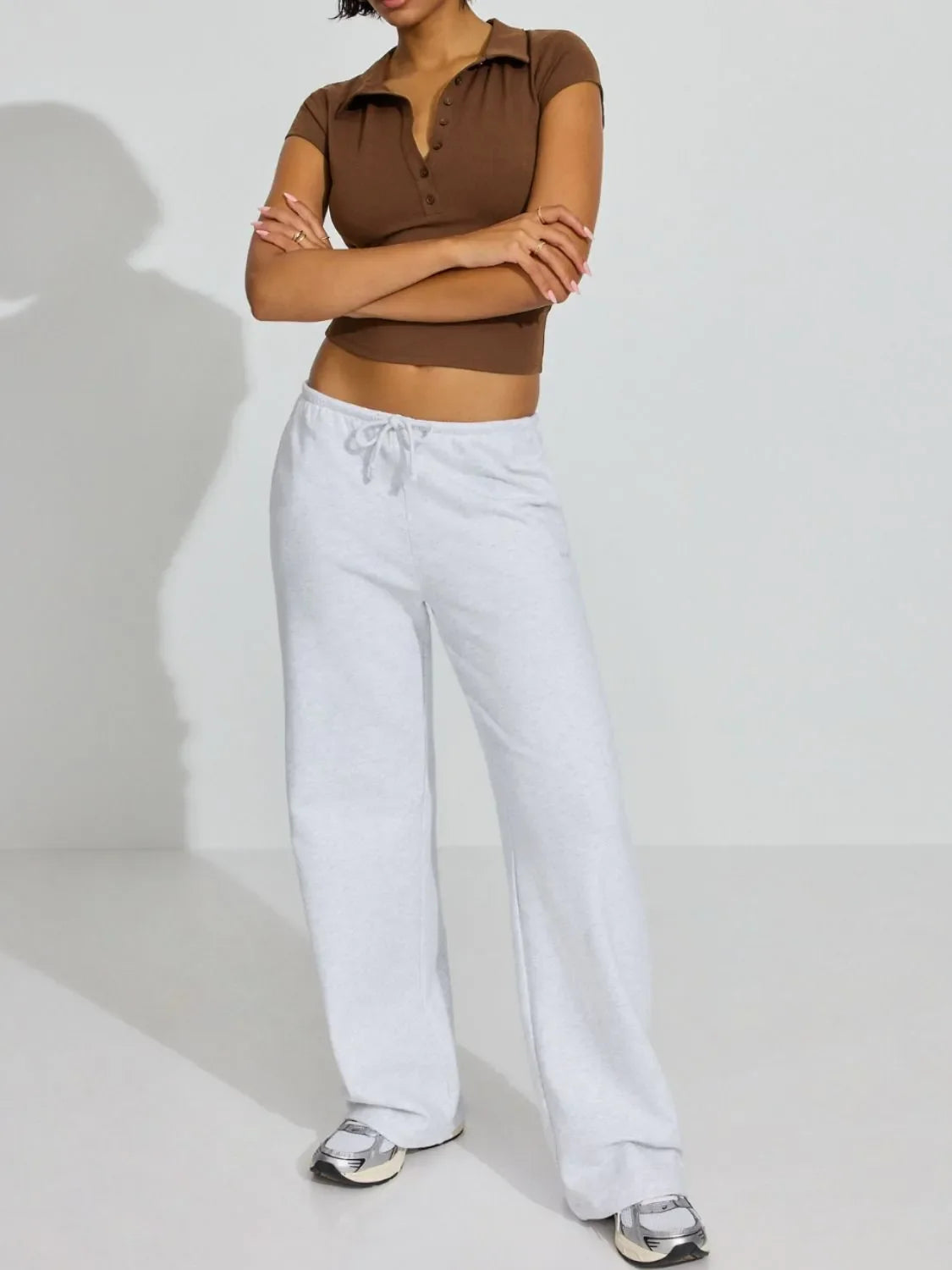 Collared Neck Short Sleeve Top