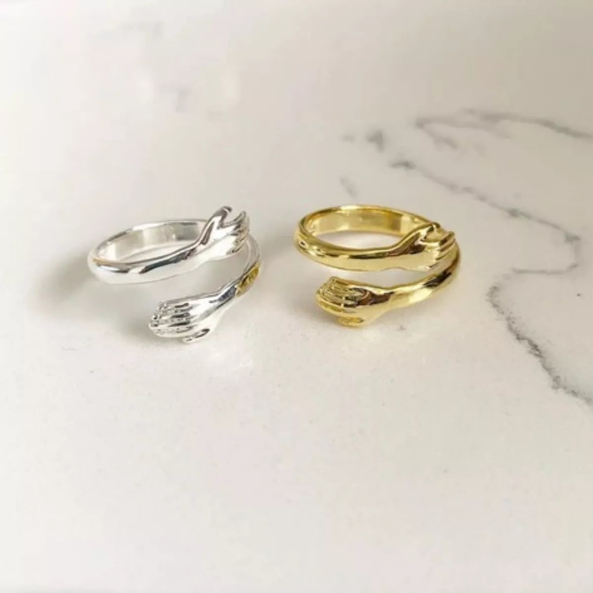 925 Sterling Silver Hug Bypass Ring