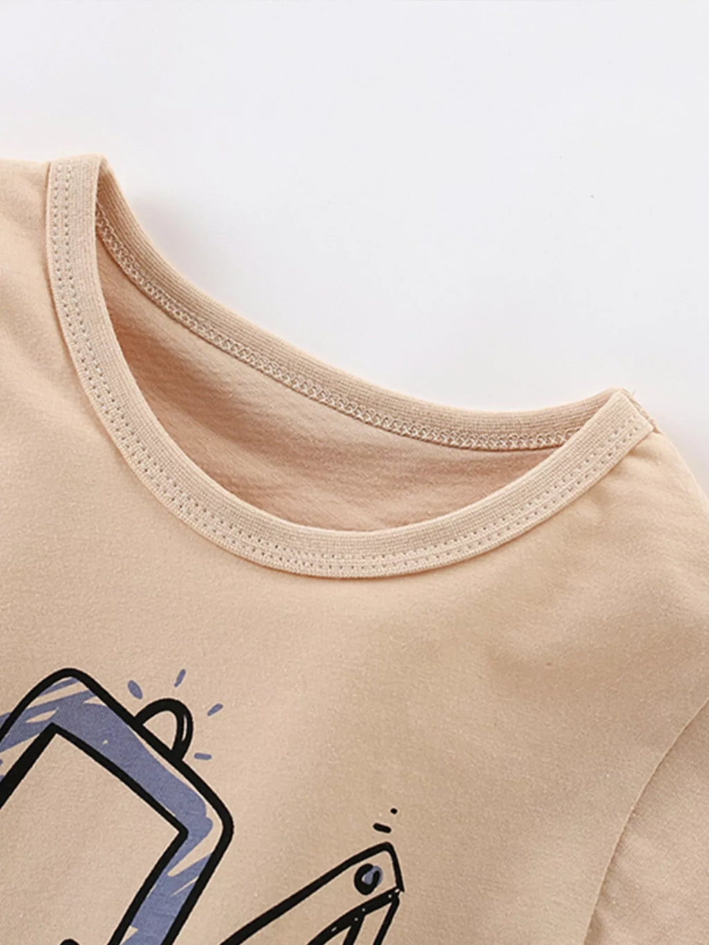 Children's Cartoon Excavator Short Sleeve T-Shirt