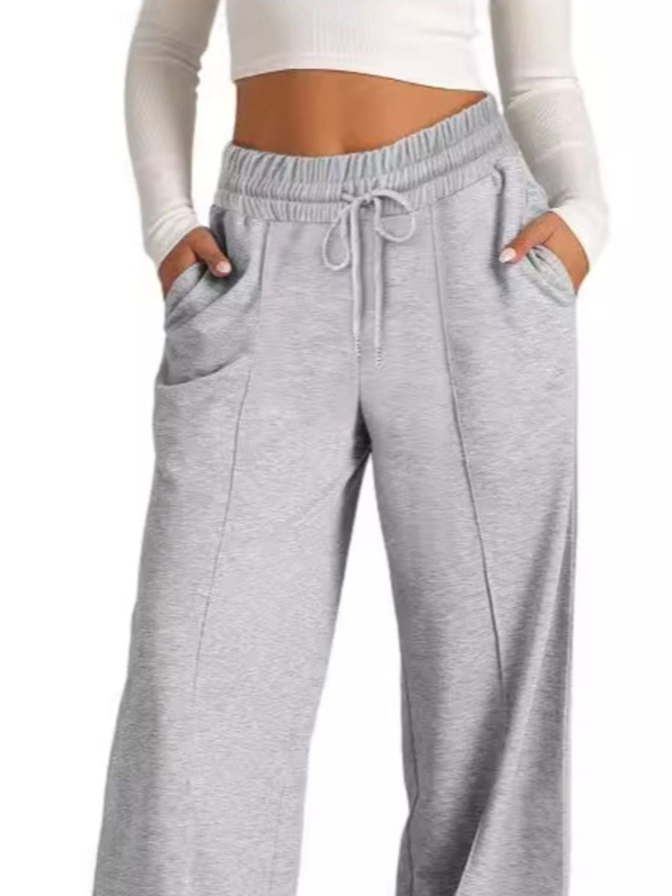 Wide Leg Drawstring Pants