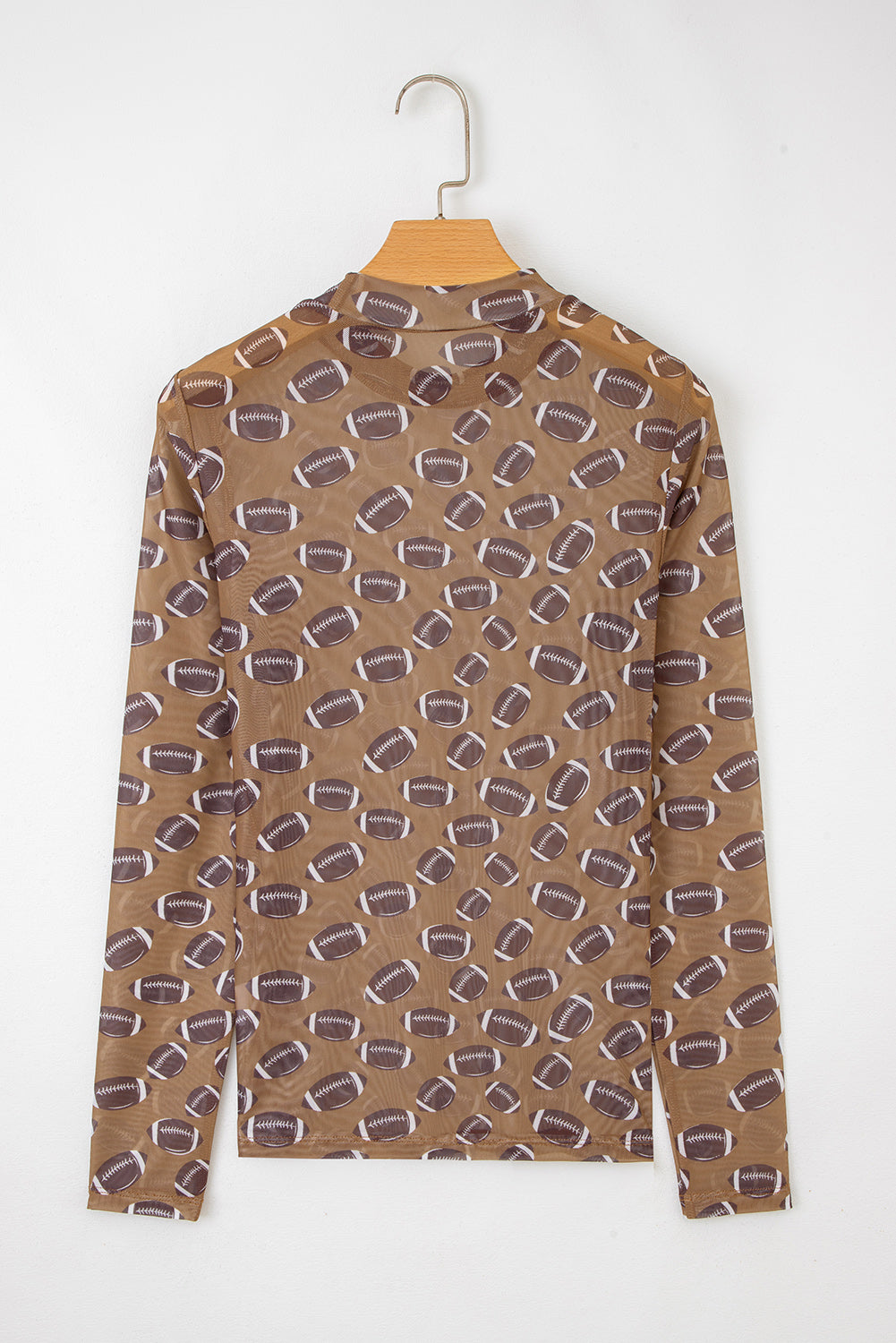 Game Day Sheer Mesh Long Sleeve Top