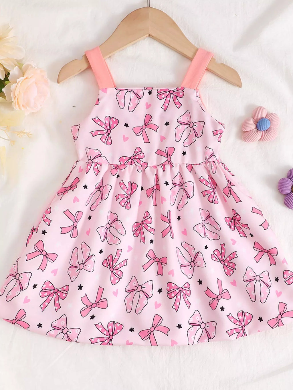 Children's Bow Front Printed Dress