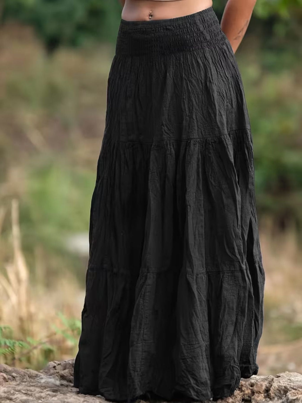 Tiered Maxi Skirt