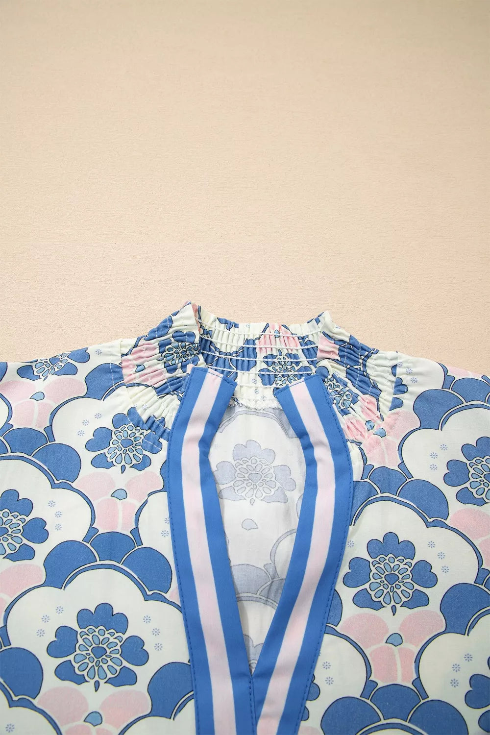 Floral Print Puff Sleeve Blouse