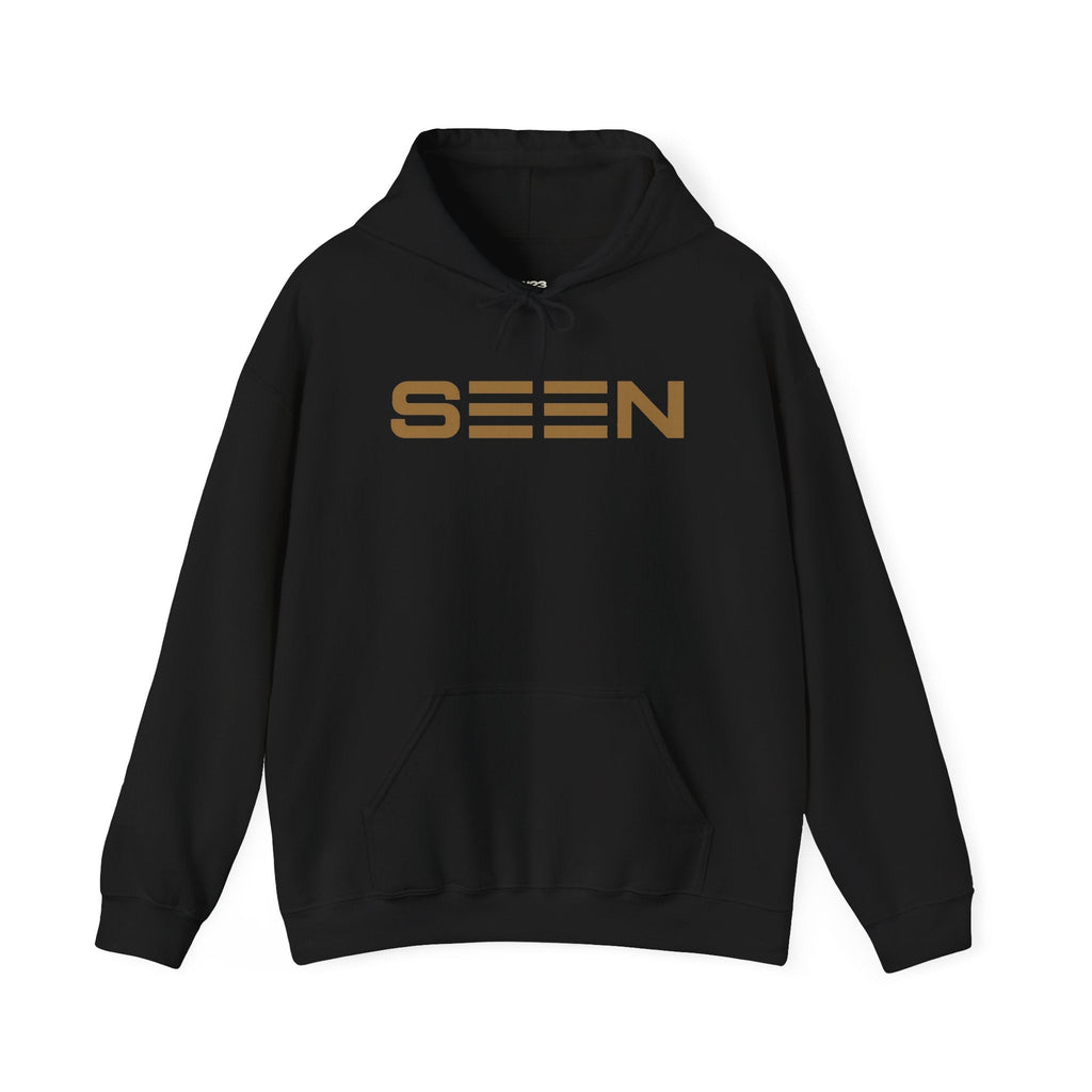 SEEN. Logo Hoodie — Bold Retro Stripe Pullover