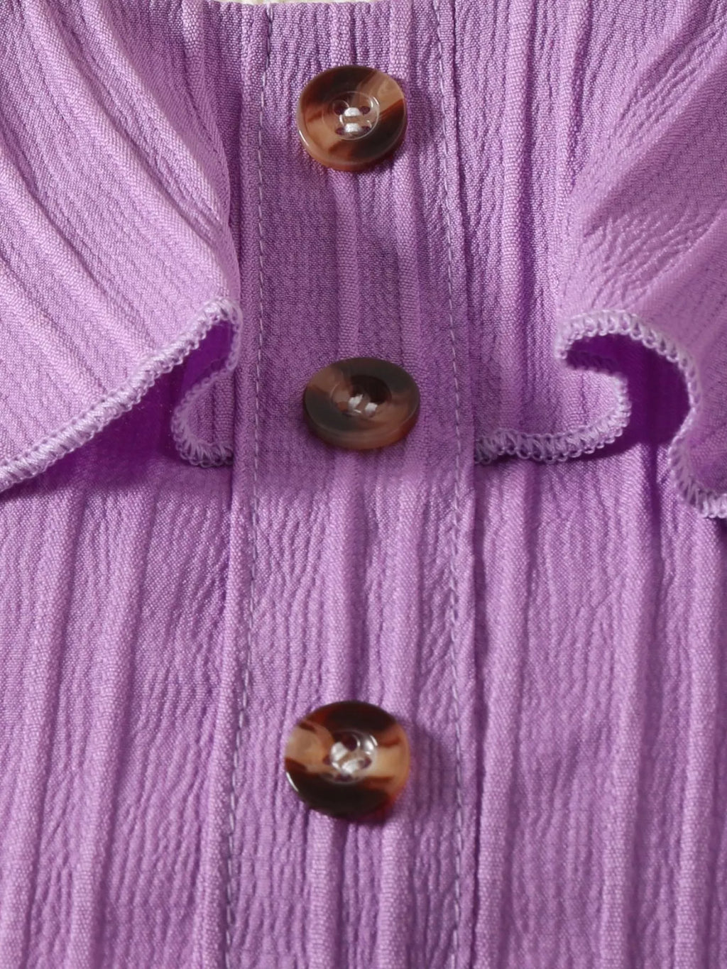 Children's Ribbed Ruffle Trim Top & Shorts Set