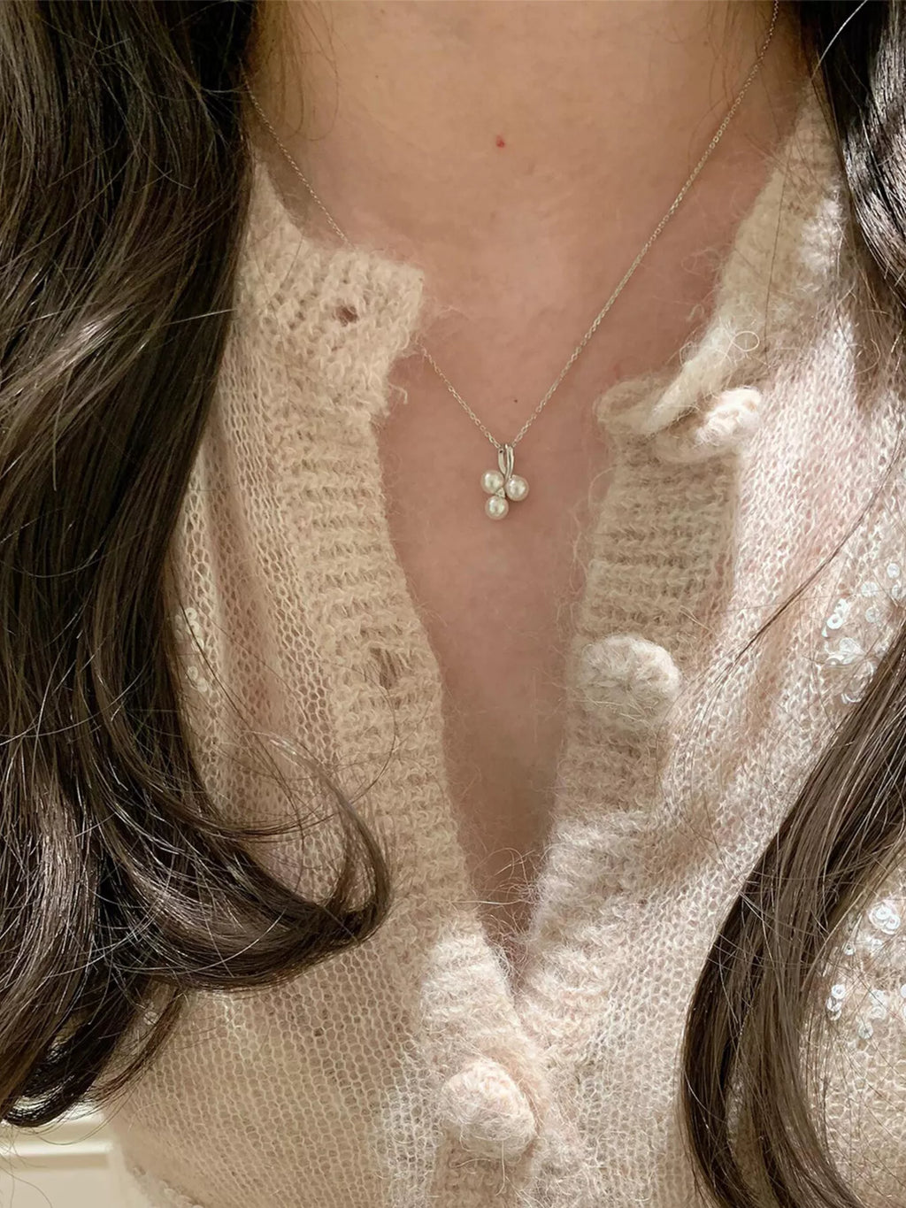 925 Sterling Silver Pearl Pendant Necklace