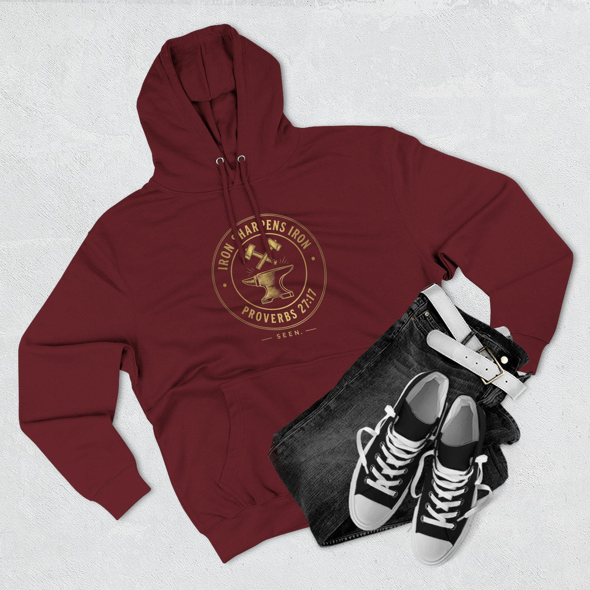 Iron Sharpens Iron Hoodie — SEEN. Brotherhood | Wear Your Worship