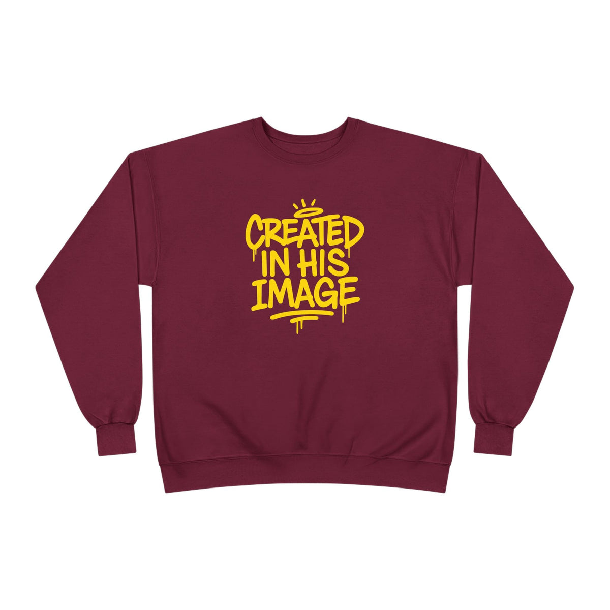 Created In His Image Unisex Sweatshirt — Genesis 1:27 Inspirational Graphic