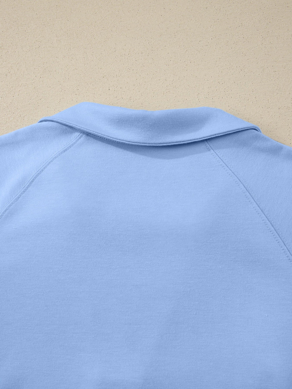 Collared V Neck Tee Drawstring Elastic Waist Shorts 2pcs Outfit