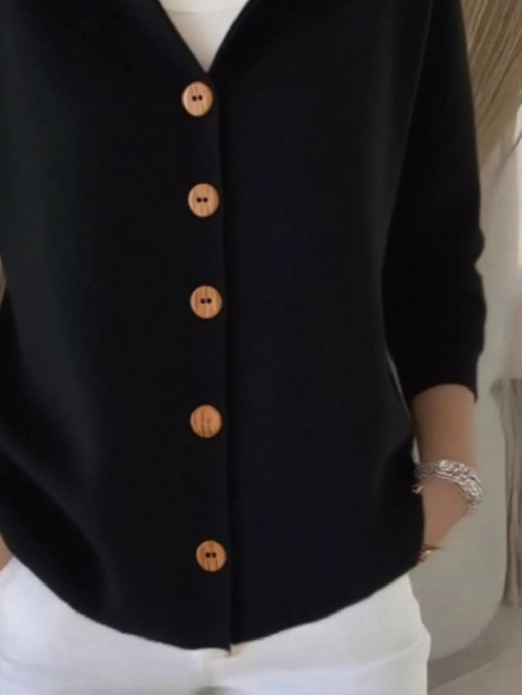 Full Size Hooded Button-Down Knit Cardigan Plus Size