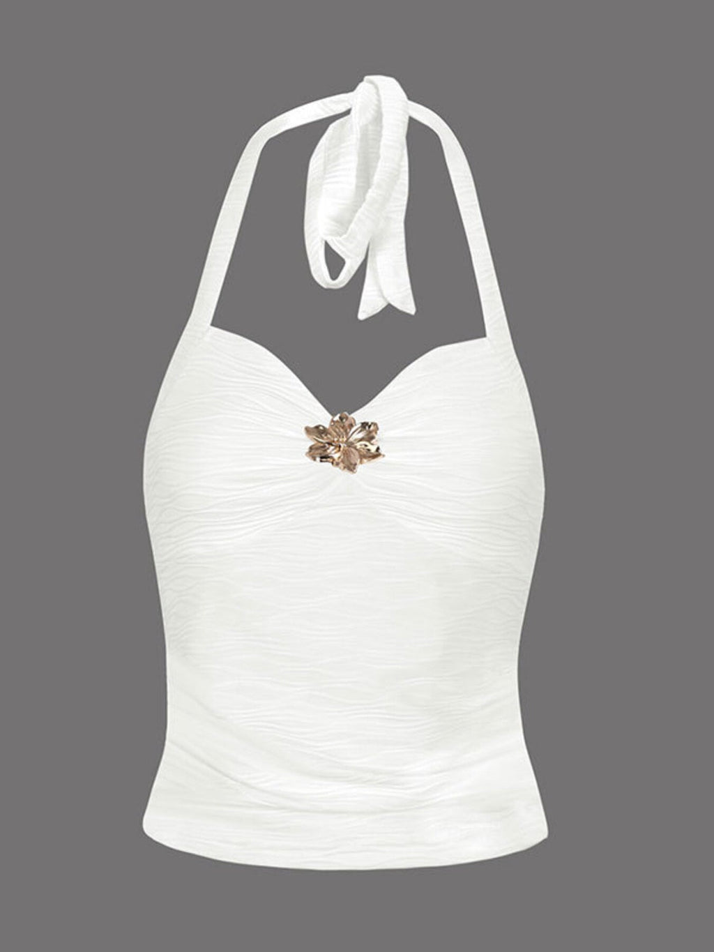 Ruched Halter Neck Cami