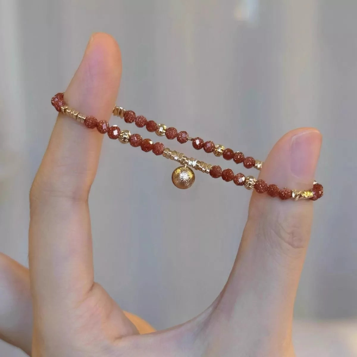 Lightweight Beaded Charm Bracelet
