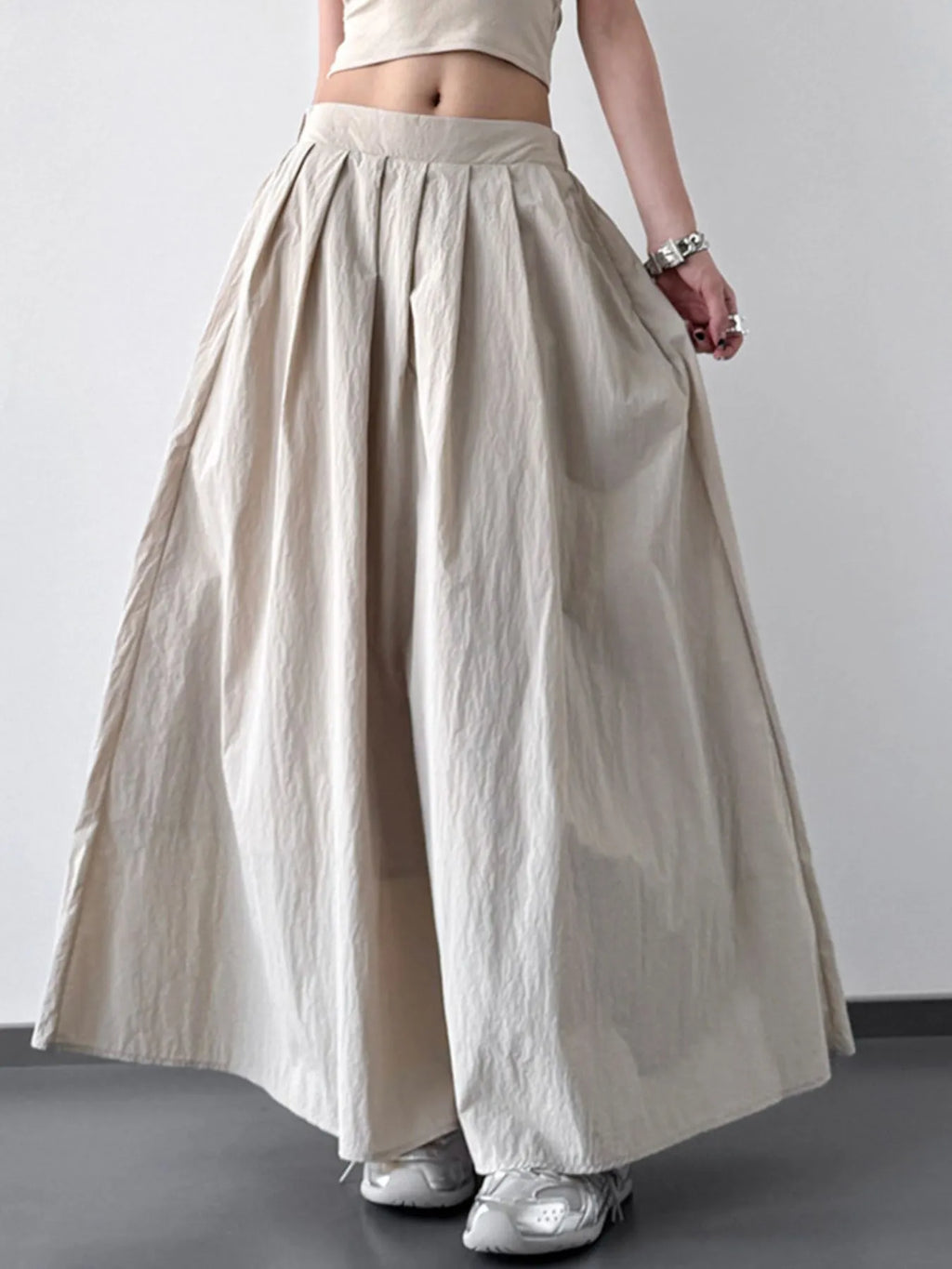 Pleated Maxi Skirt