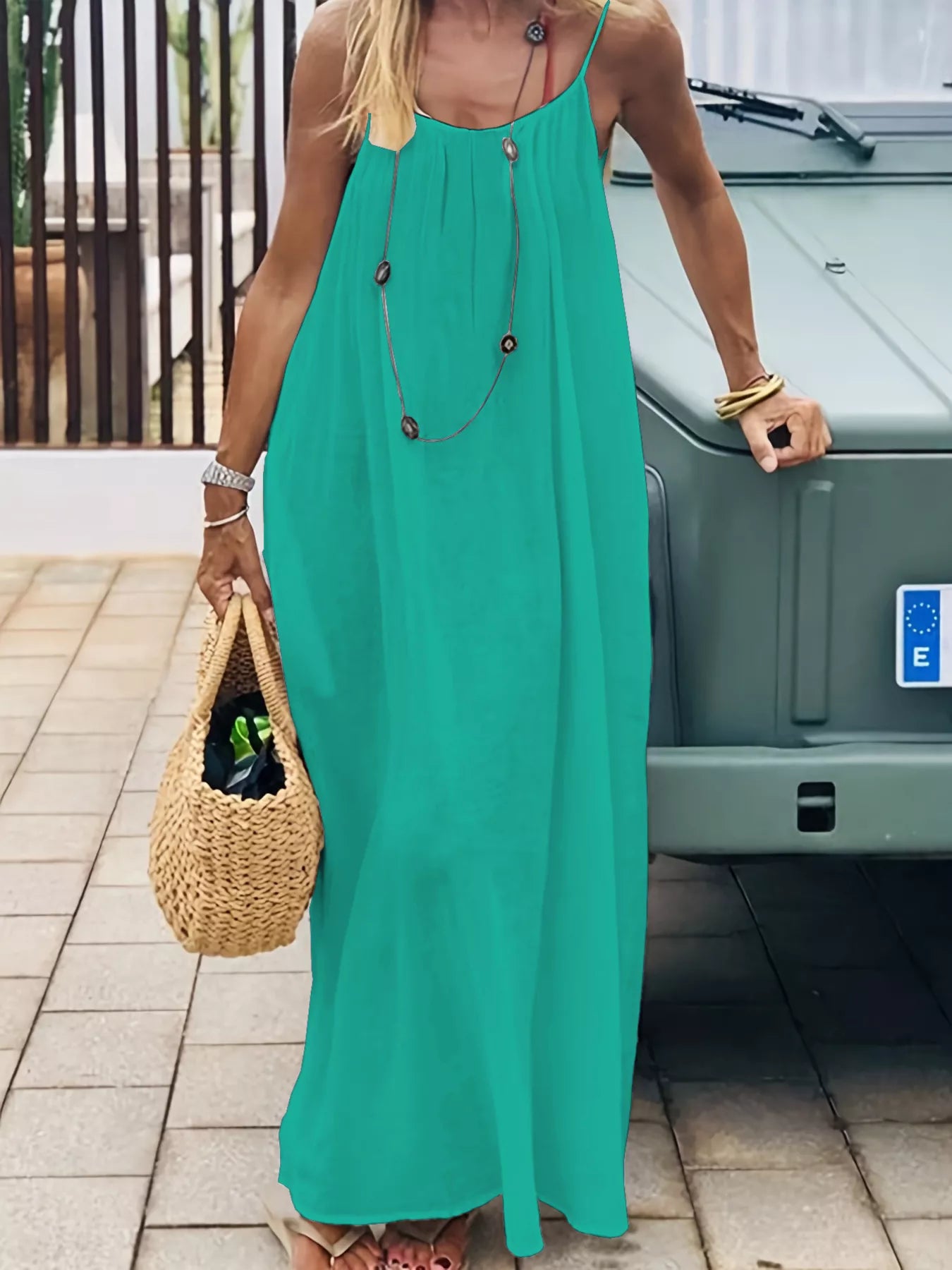 Backless Spaghetti Strap Maxi Dress
