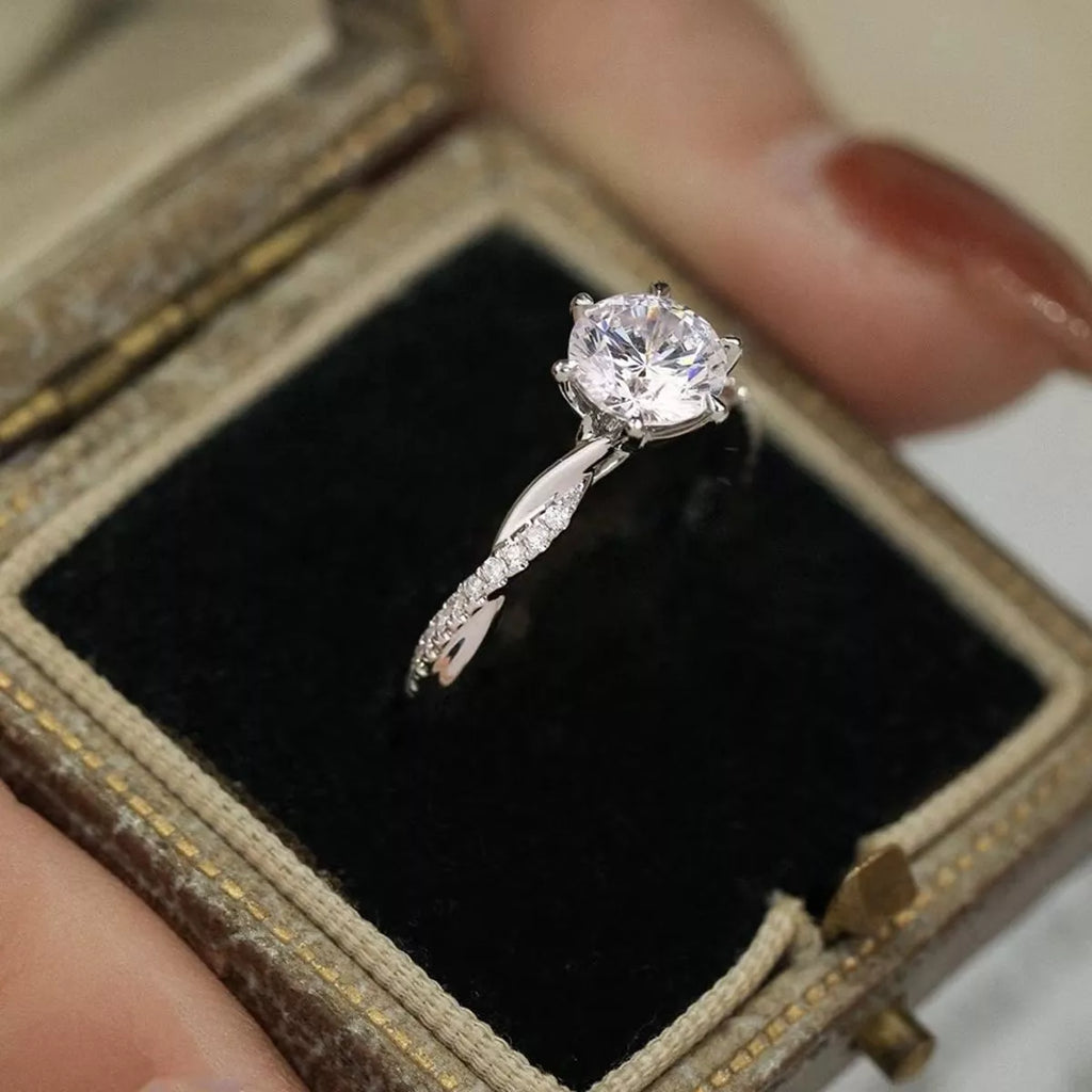 1 Carat 925 Sterling Silver Moissanite Ring