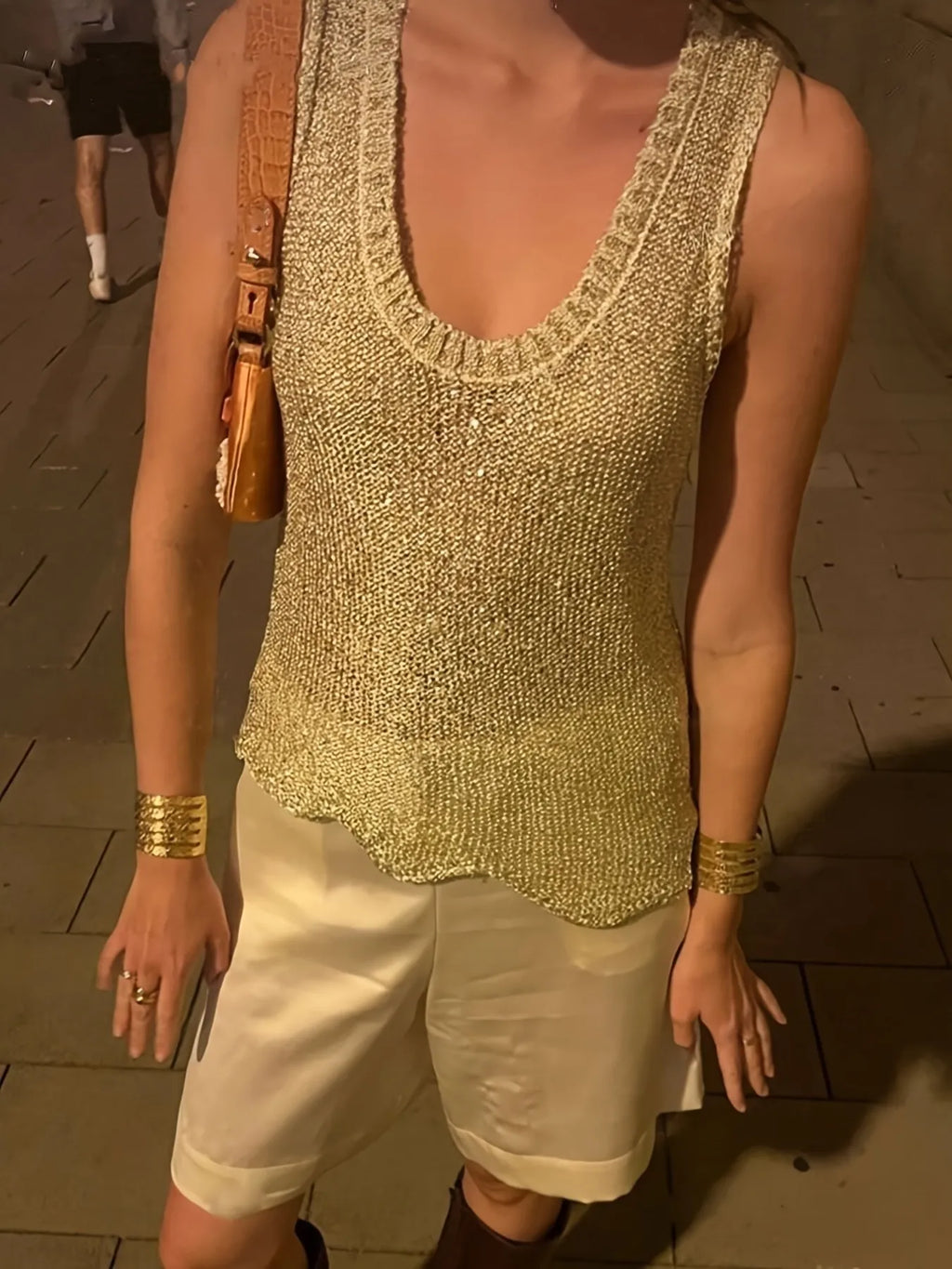 Scoop Neck Sweater Vest