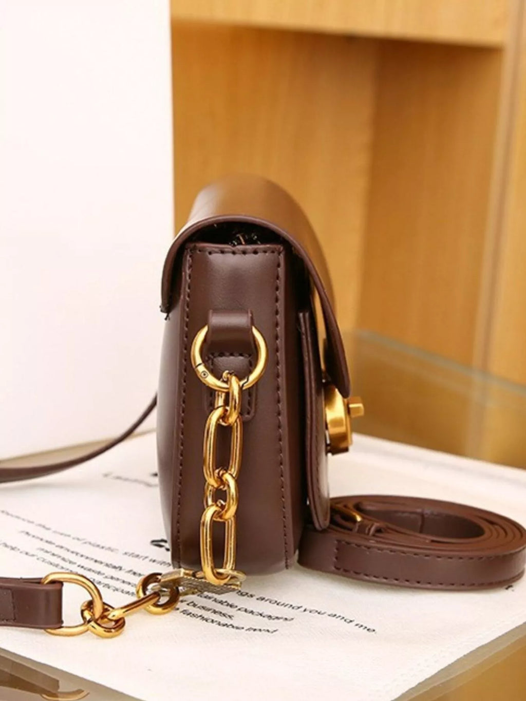 Leather Flap Shoulder Bag