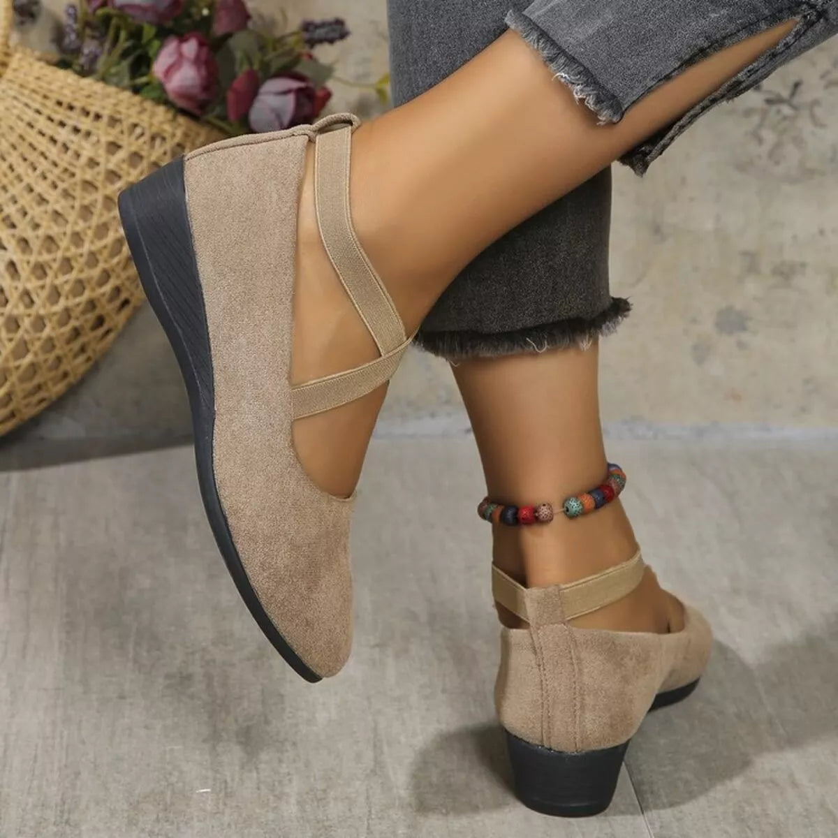 Round Toe Wedge Loafers
