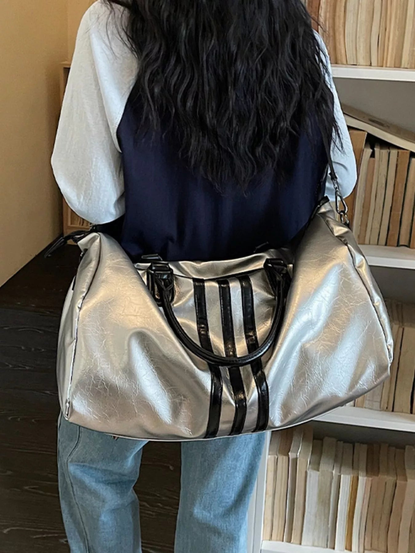 Duffle Bag with Three Stripes