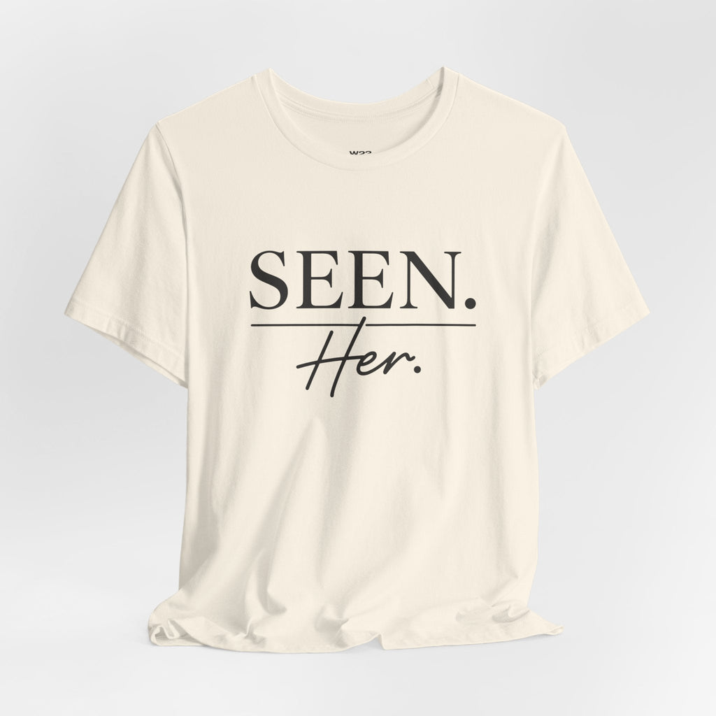 SEEN. Her. Short Sleeve Tee — Black Design
