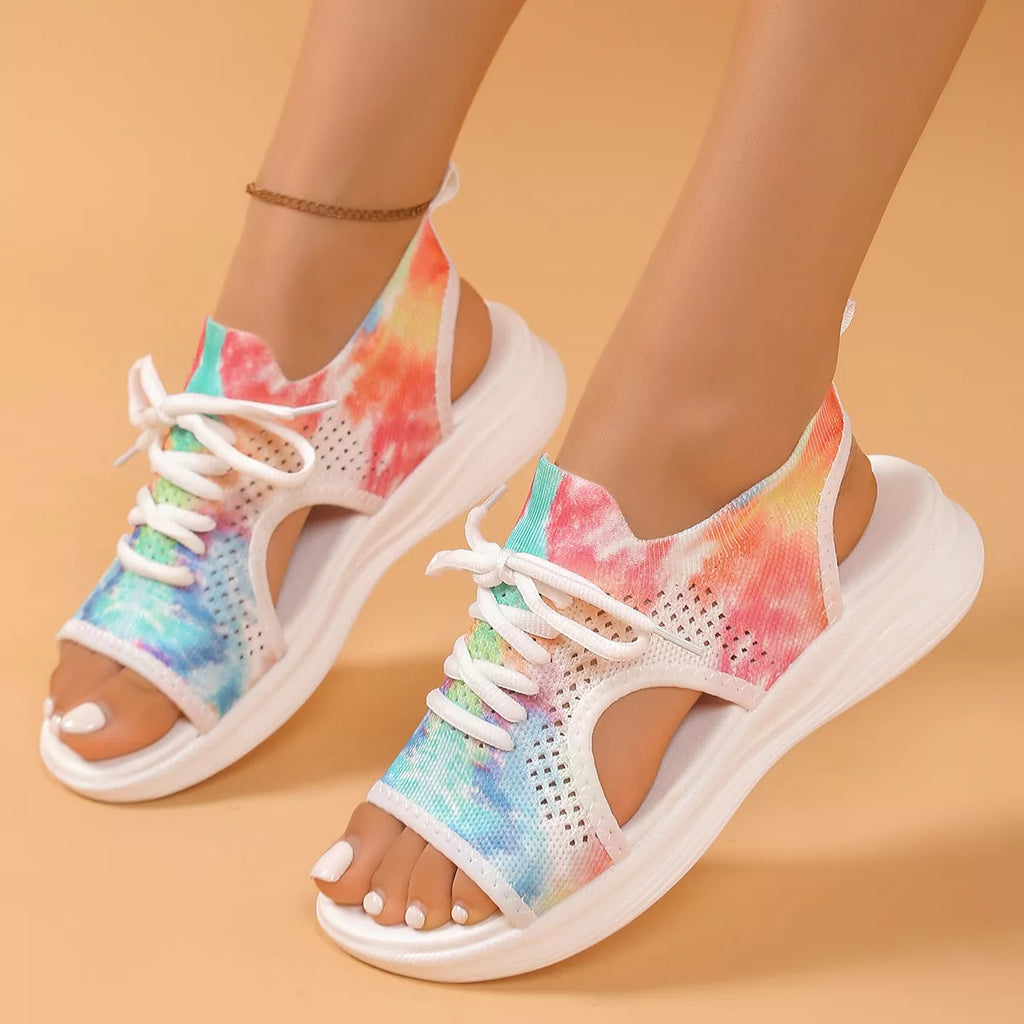 Tie-Dye Breathable Mesh Sandals