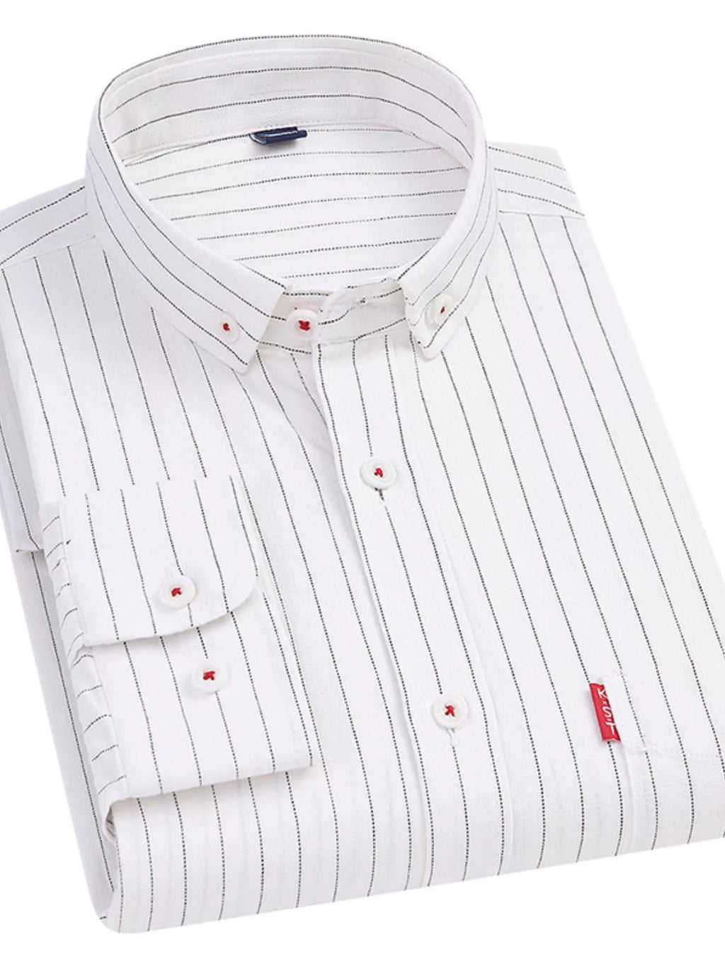 Men's Full Size Striped Long Sleeve Casual Shirt Plus Size