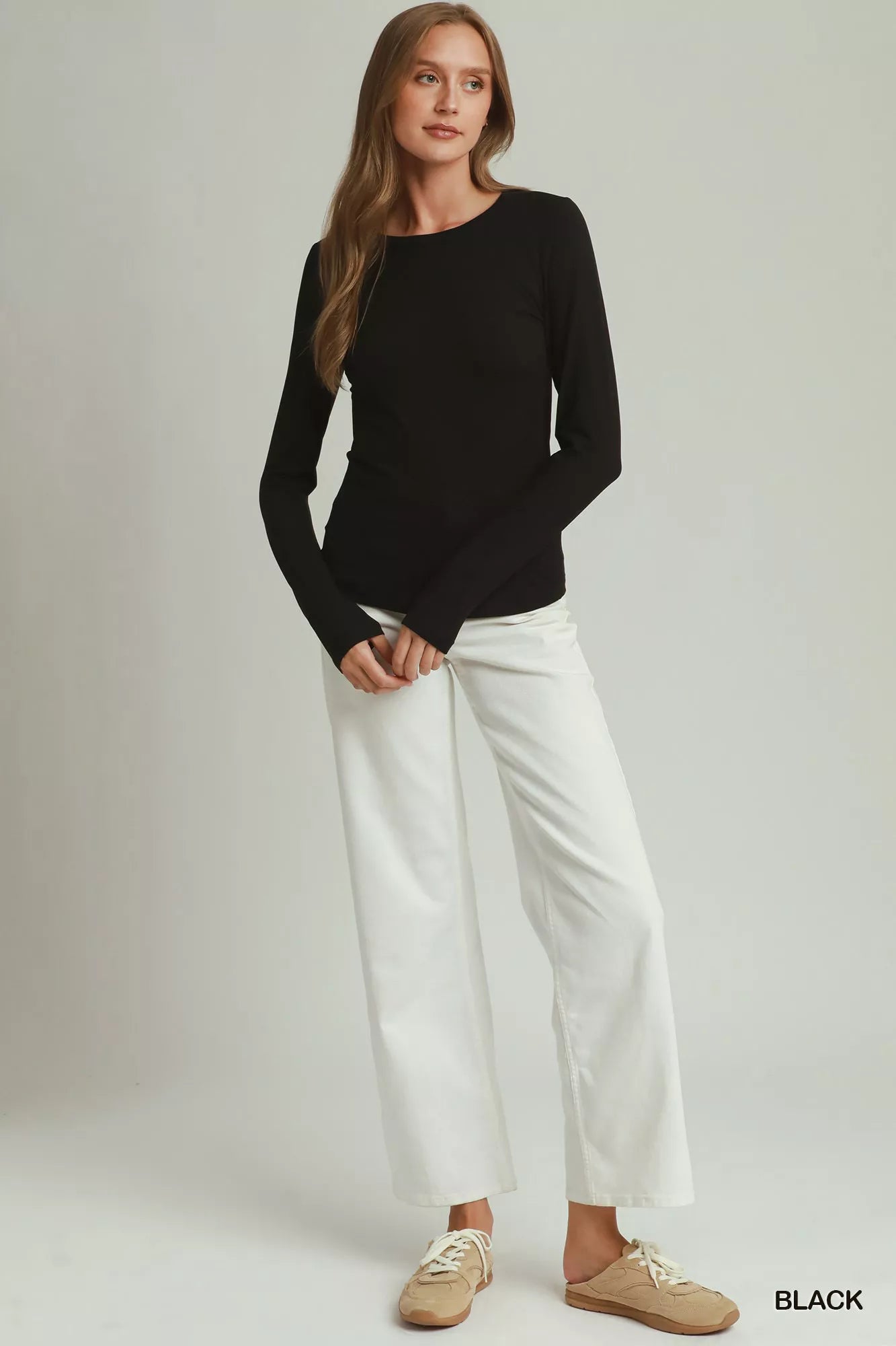 Umgee Crewneck Long Sleeve Top