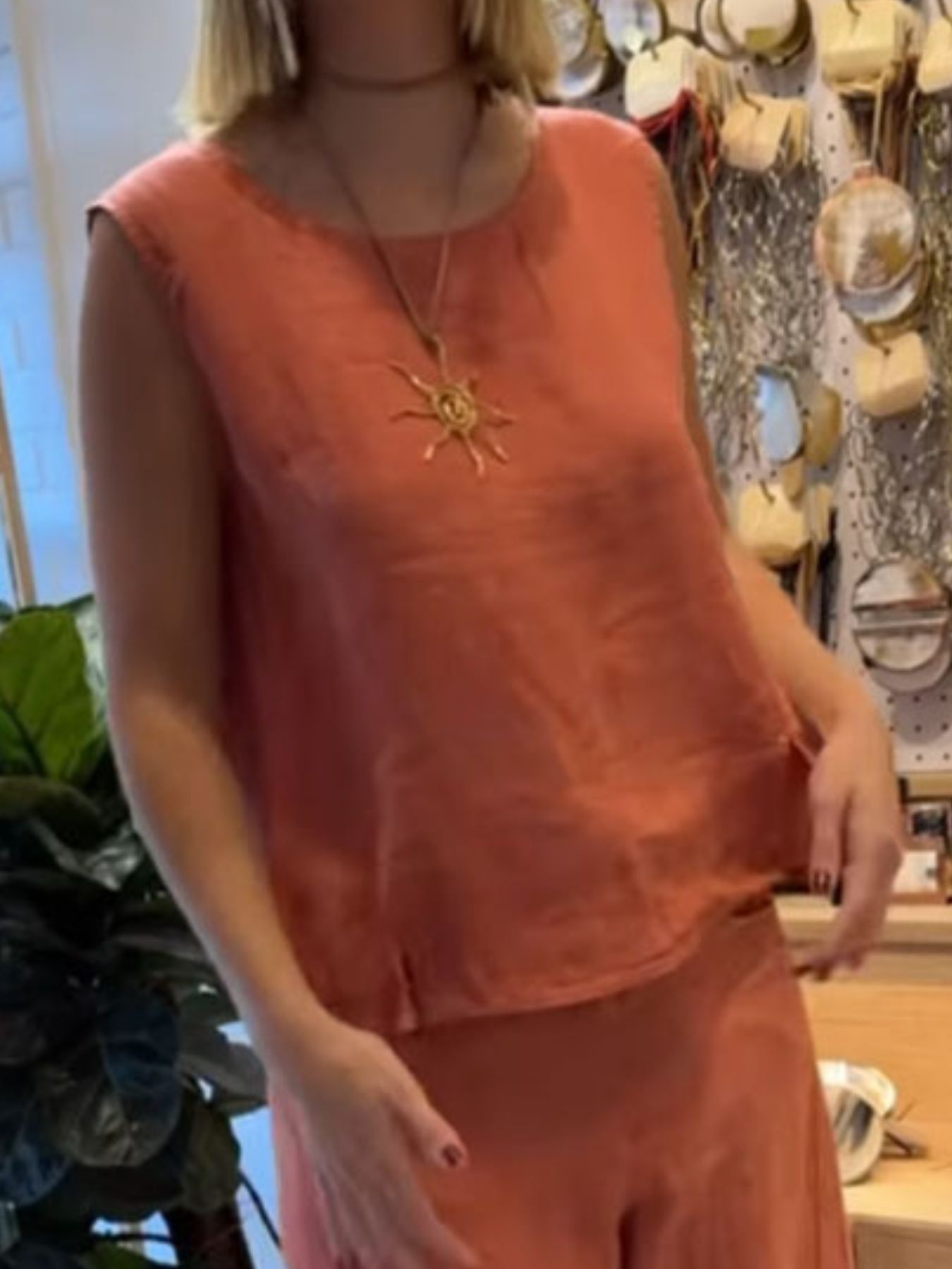 Full Size Round Neck Tank and Pants Set Plus Size
