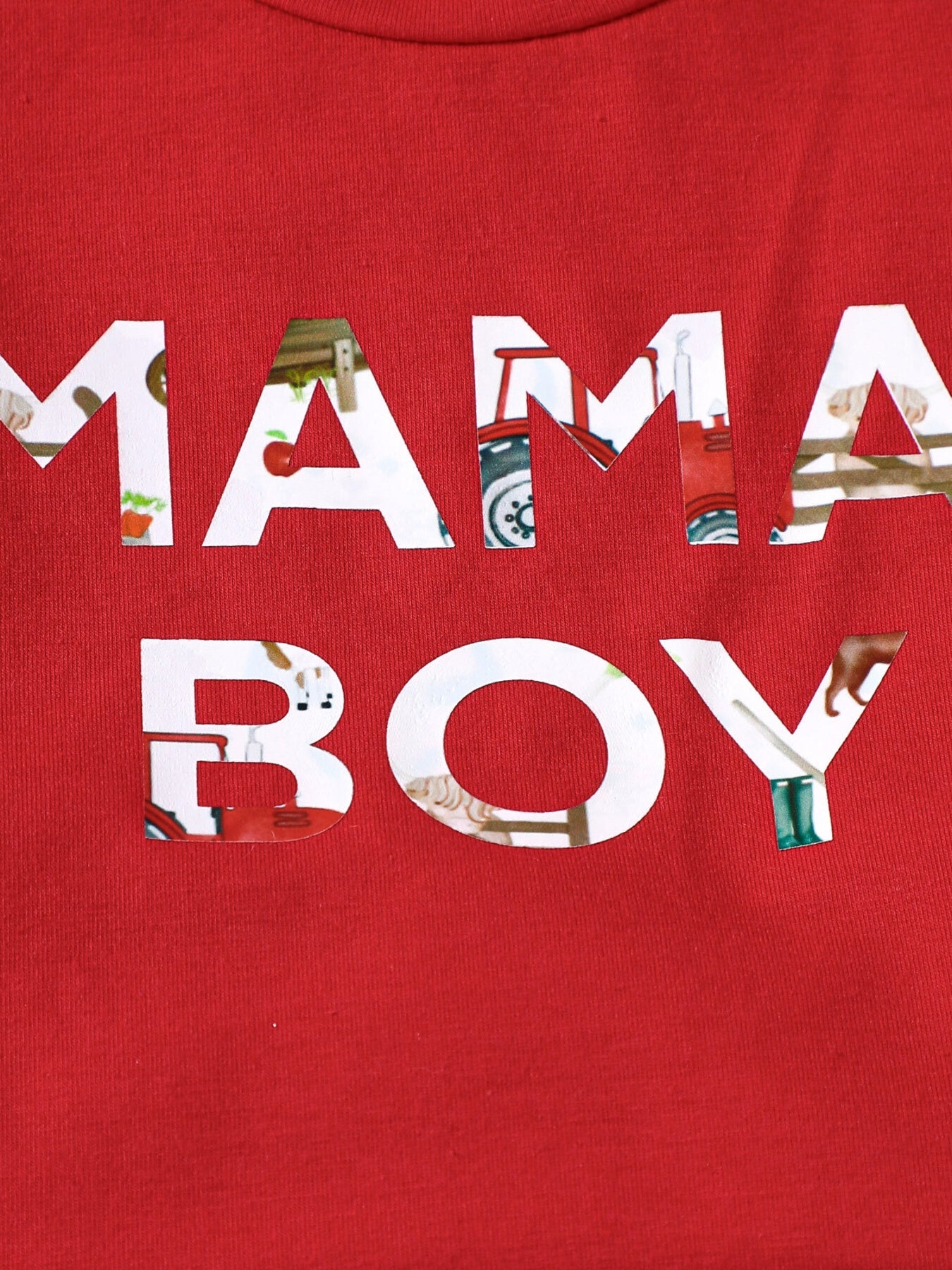 Children's Mama' Boy Graphic Casual Tee and Shorts Set