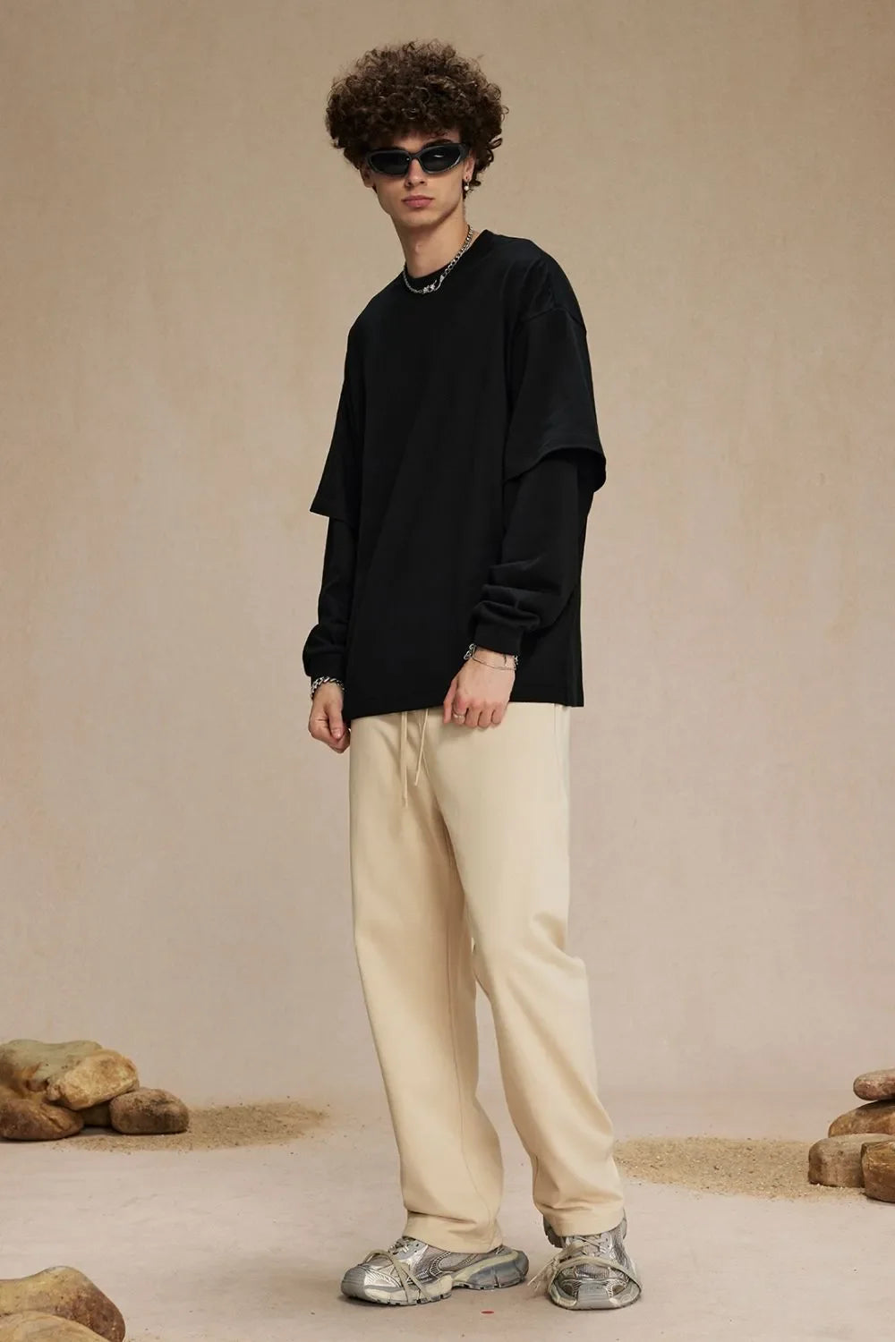 Men's Round Neck Long Sleeve T-Shirt