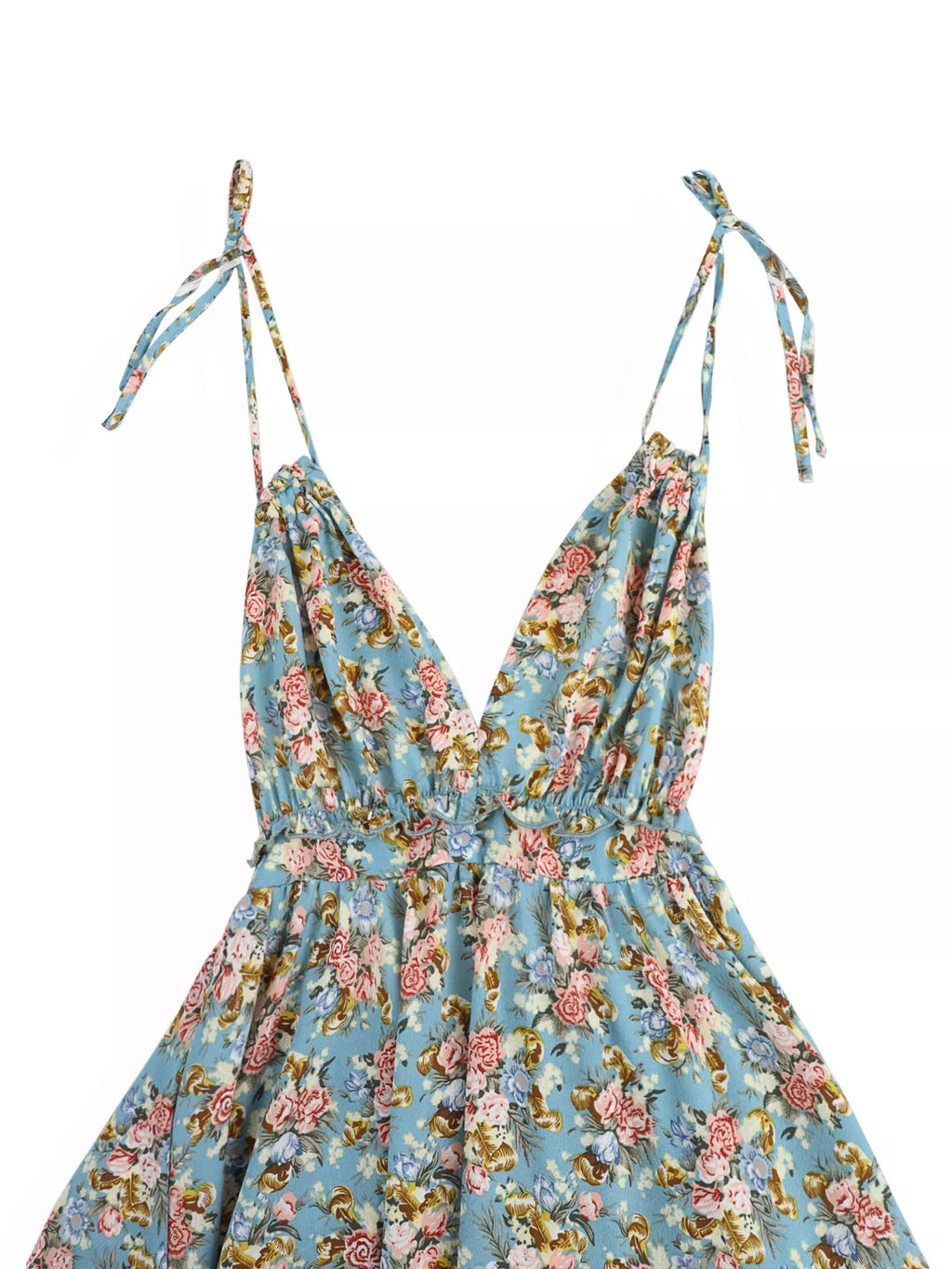 Floral Print Halter Neck Mini Dress