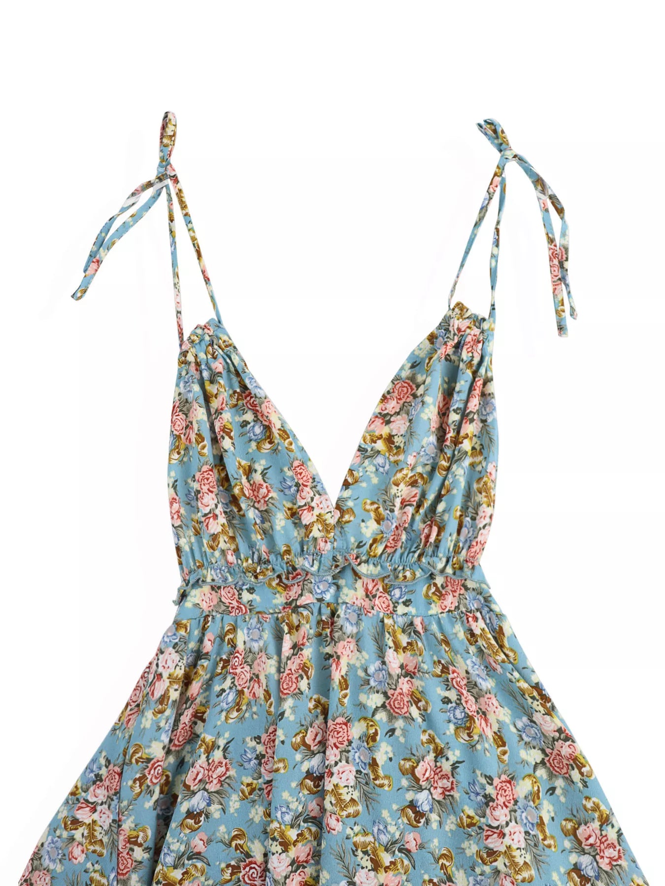 Floral Print Halter Neck Mini Dress