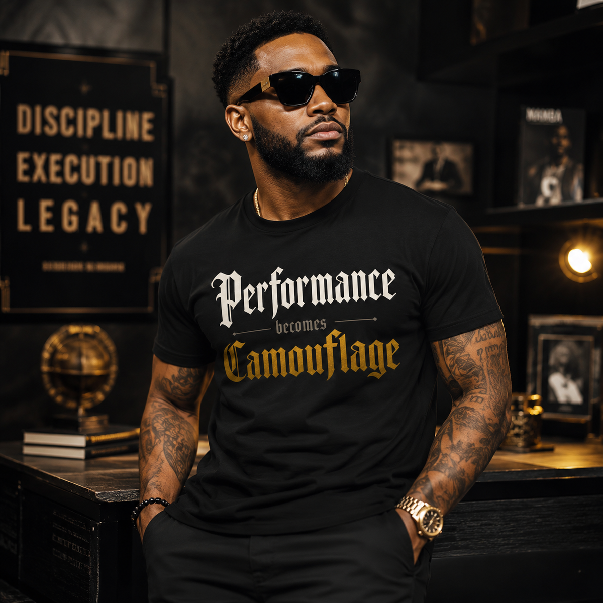 Performance Becomes Camouflage T‑Shirt — SEEN: UNMASKED