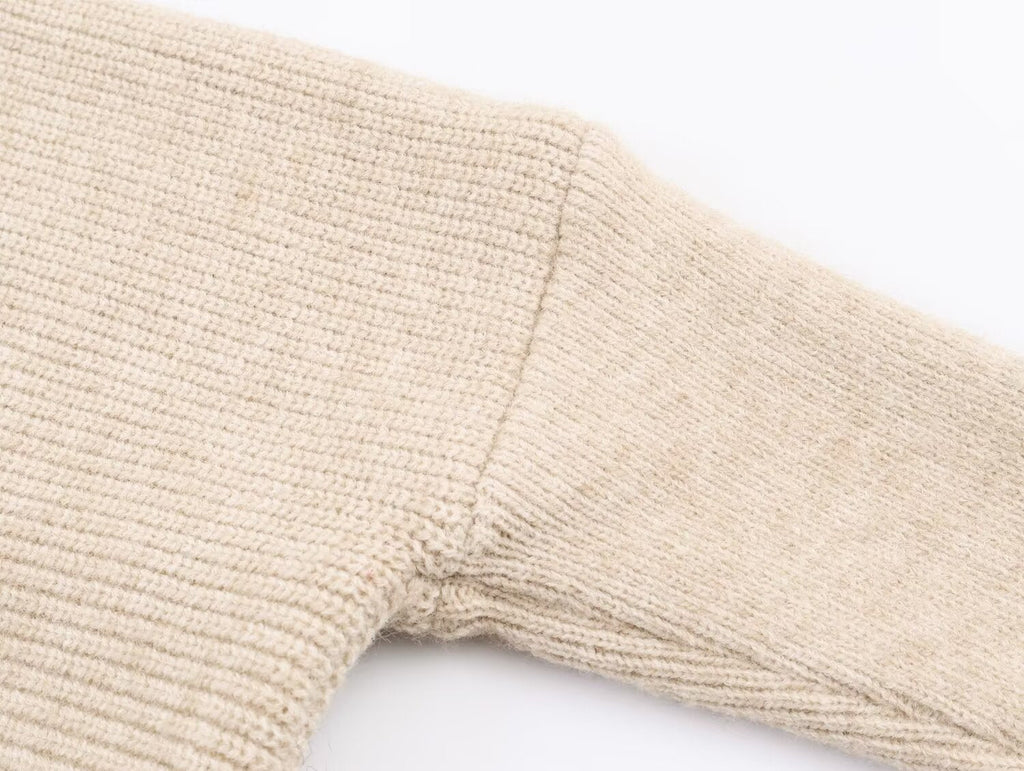 Irregular Asymmetric Turtleneck Long Sleeved Sweater Women Winter Furry Stitching Loose Sweater Top