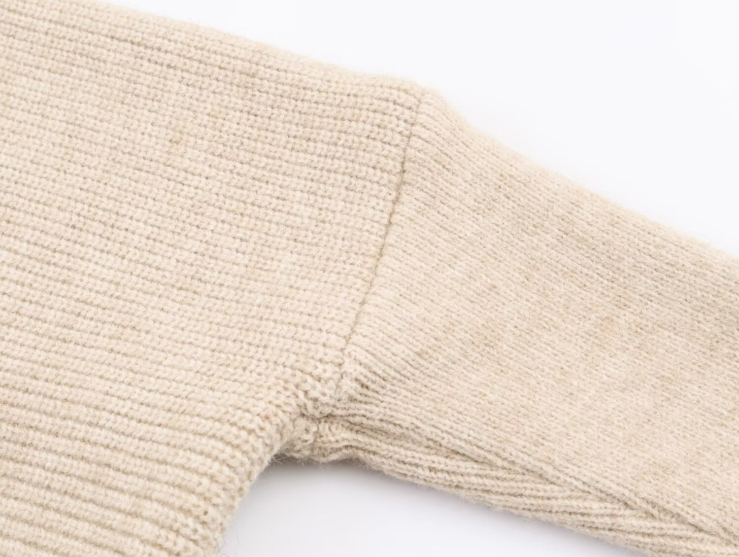 Irregular Asymmetric Turtleneck Long Sleeved Sweater Women Winter Furry Stitching Loose Sweater Top