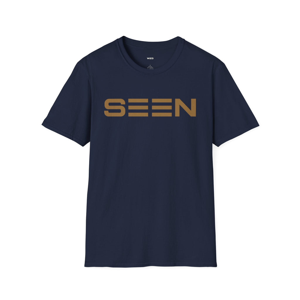 SEEN. Graphic Tee — Bold Retro Stripe Logo