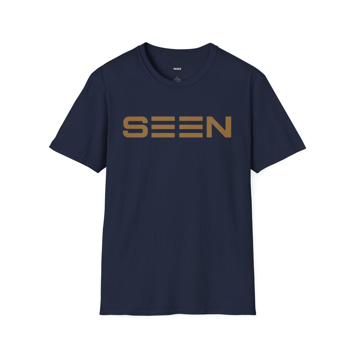 SEEN. Graphic Tee — Bold Retro Stripe Logo