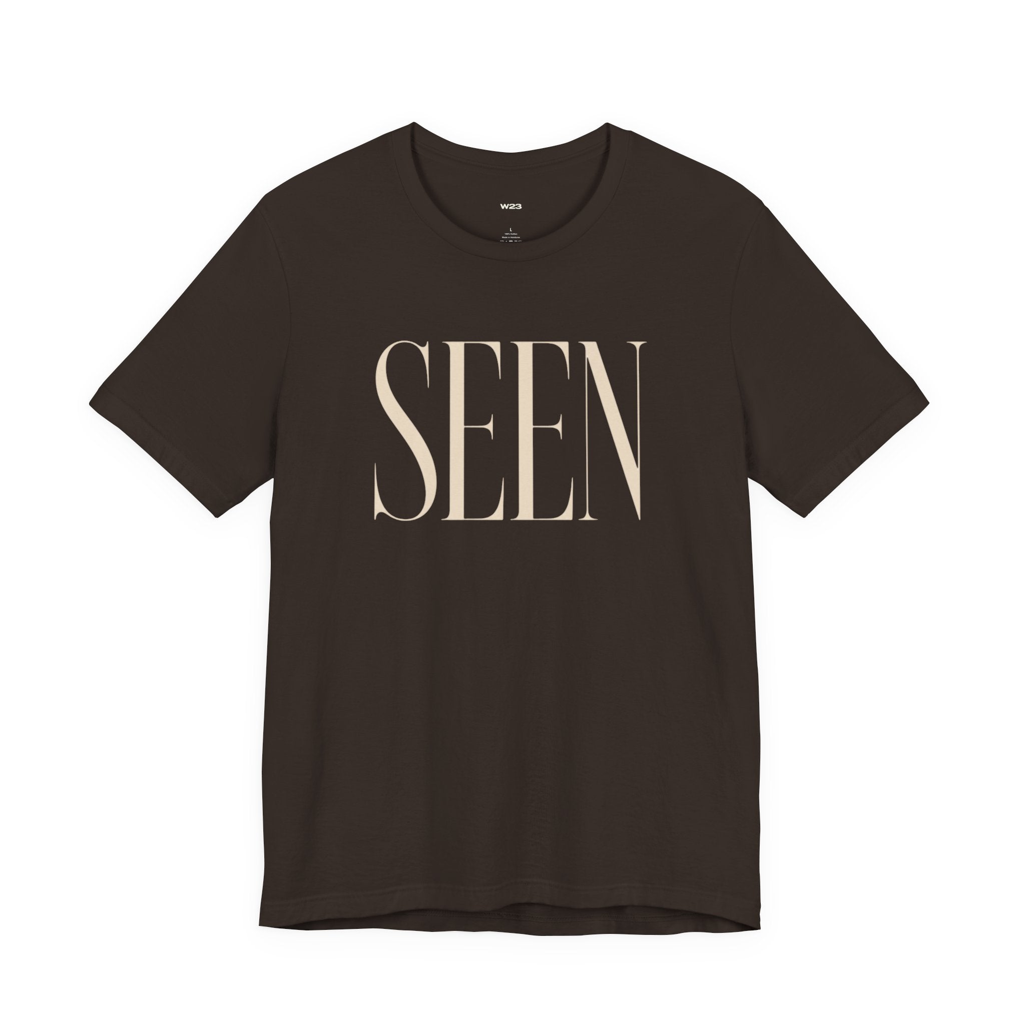 SEEN Premium Graphic Tee | Minimalist Luxury Streetwear Shirt | Identity & Self Worth Apparel