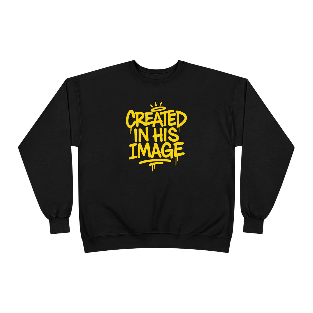 Created In His Image Unisex Sweatshirt — Genesis 1:27 Inspirational Graphic