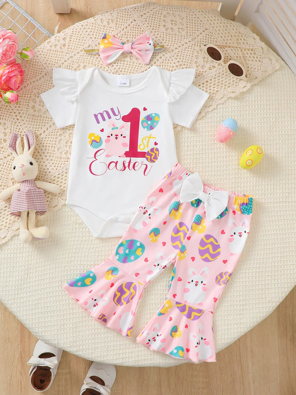 Children's My 1st Easter Top and Pants Set with Headband