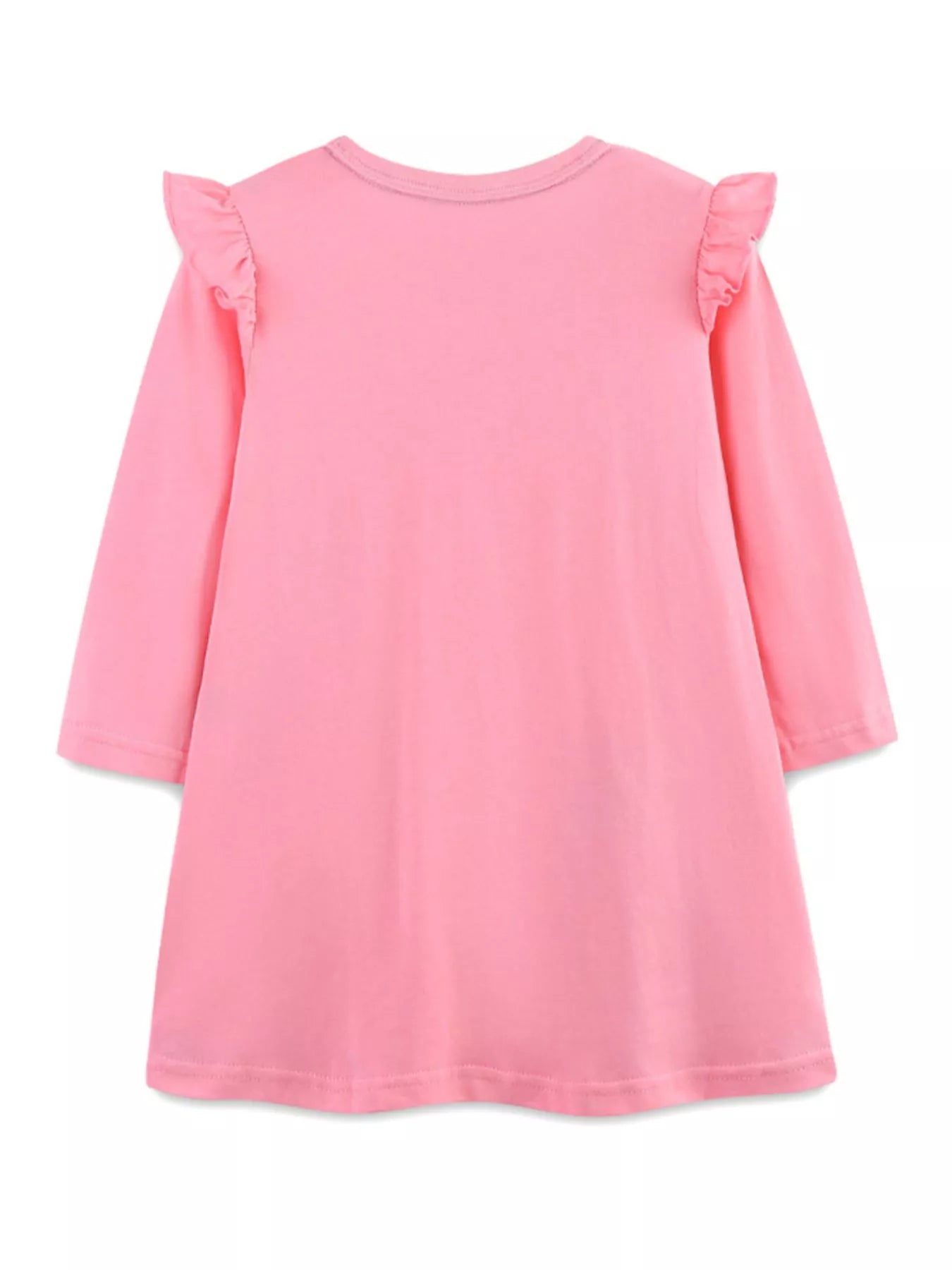 Children's Insect and Flower Appliques Long-Sleeve Dress