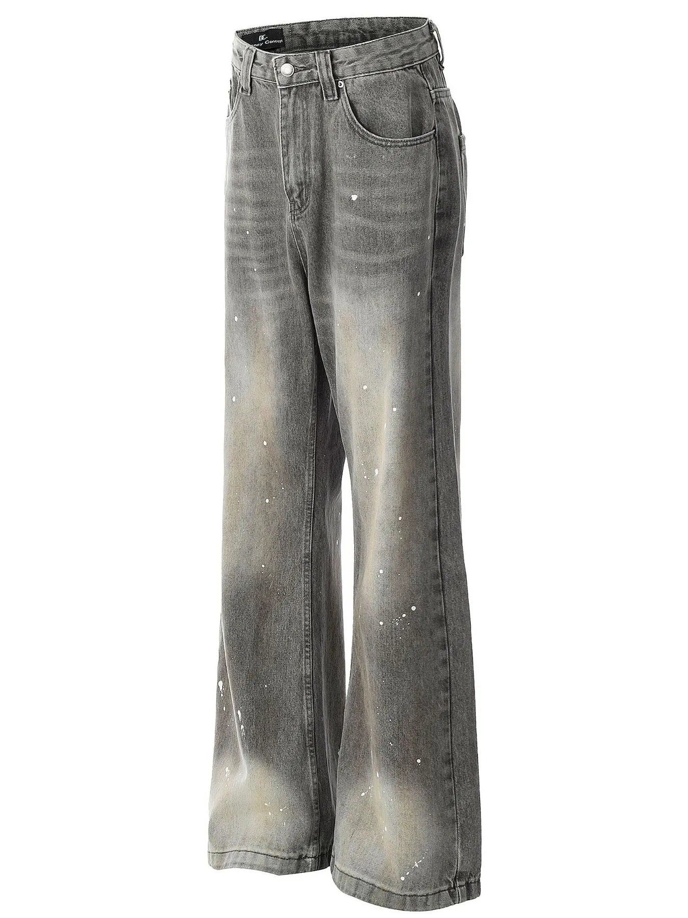 Men's Paint Splatter Wide Leg Jeans