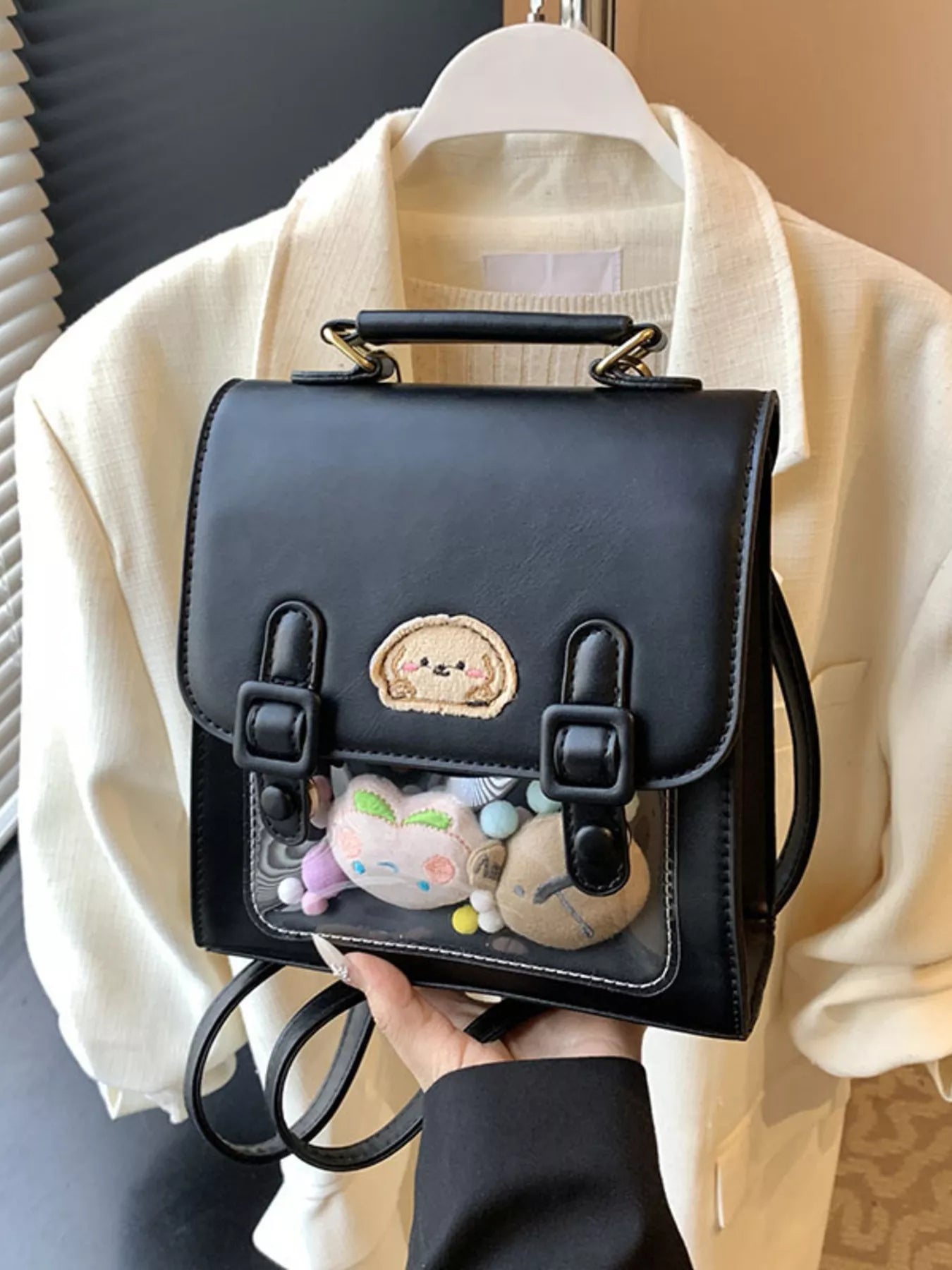 Cartoon Patch Decor Backpack Bag