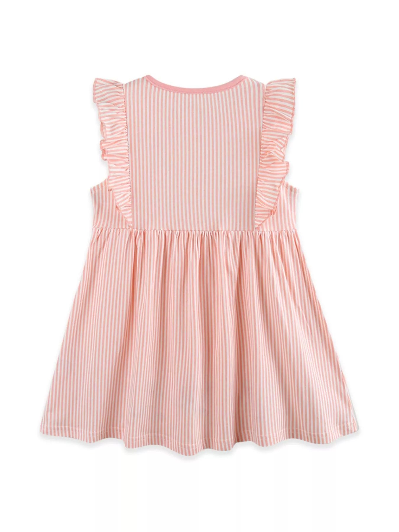 Children's Embroidered Bunny Ruffle Sleeve Dress