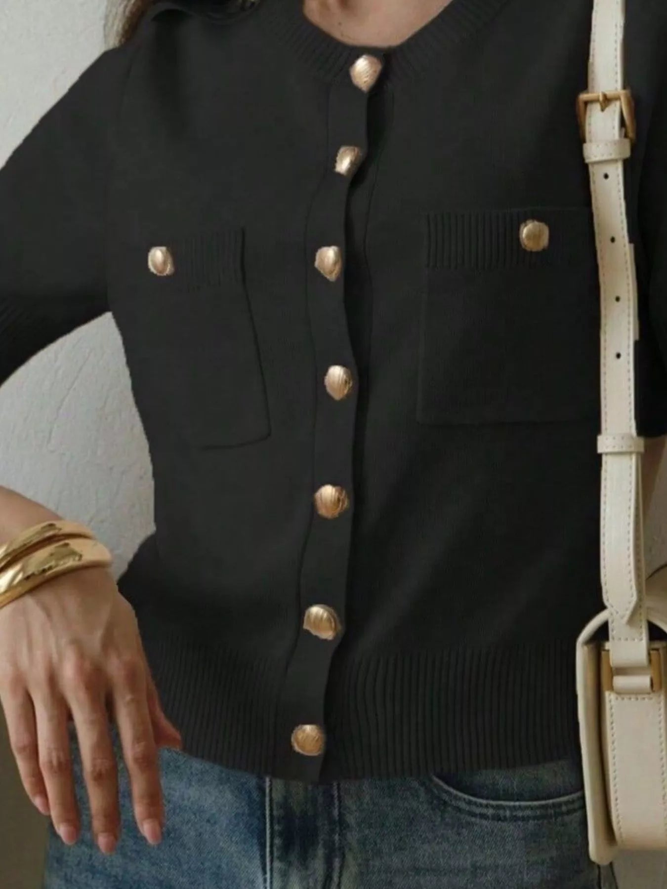 Button-Down Short Sleeve Cardigan