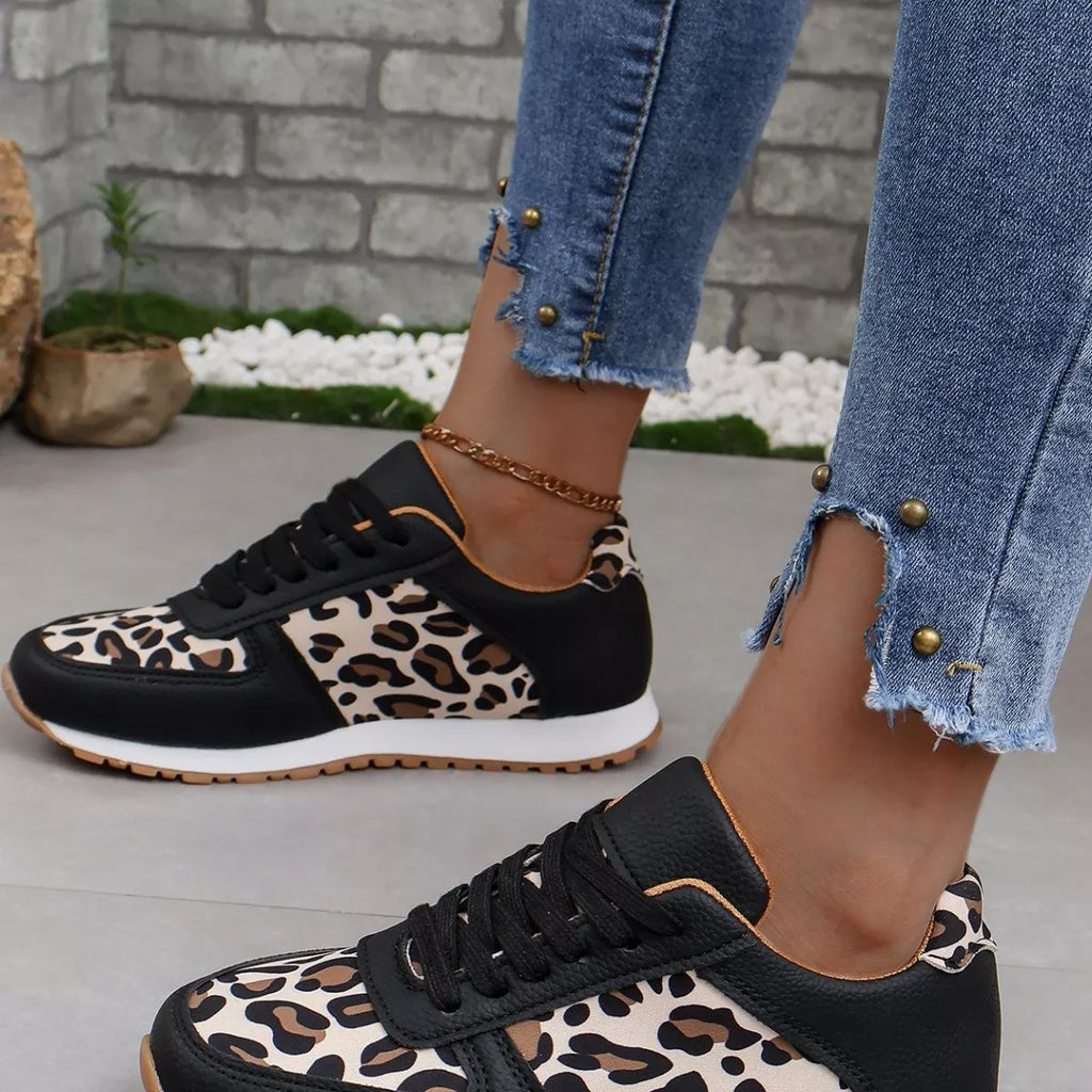 Leopard Print Casual Sneakers