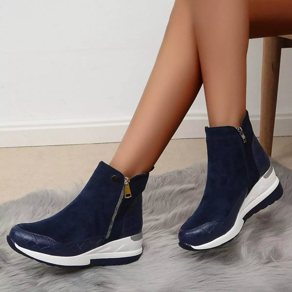 Side Zipper Ankle Boots