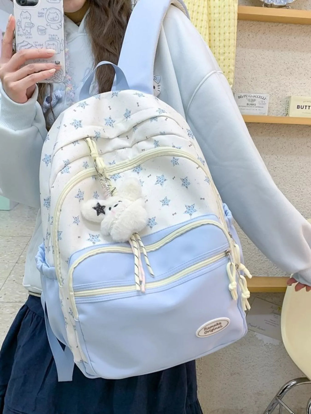 Star Pattern Lightweight Backpack Bag