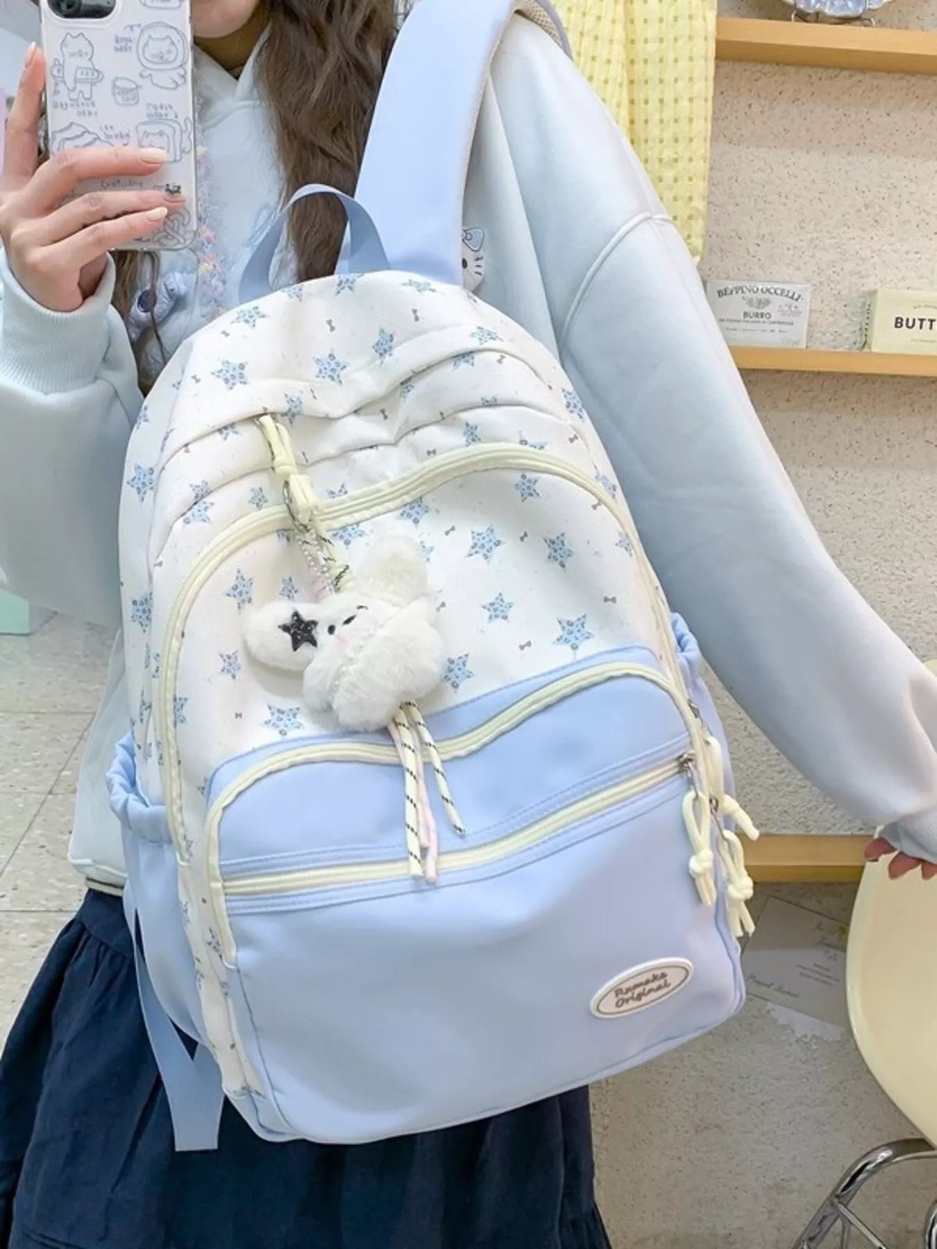Star Pattern Lightweight Backpack Bag